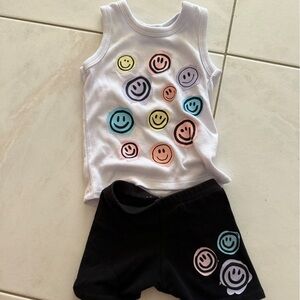 Smiley Face Tank and Shorts Set